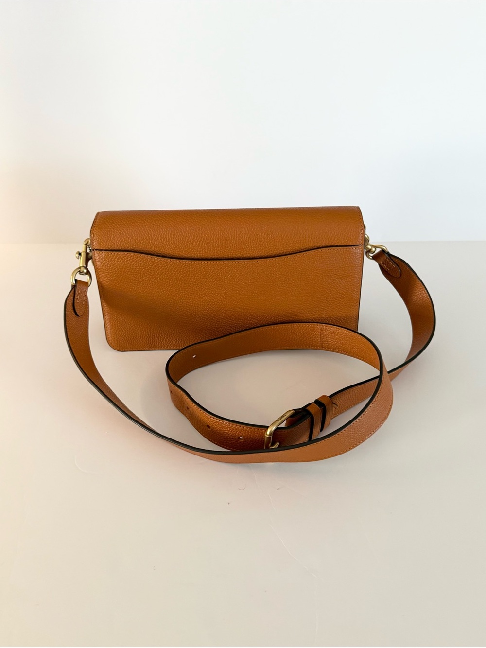 Coach Tabby 26 Hazelnut Leather Crossbody Bag C3888 Missing Shoulder Strap - Picture 7 of 16